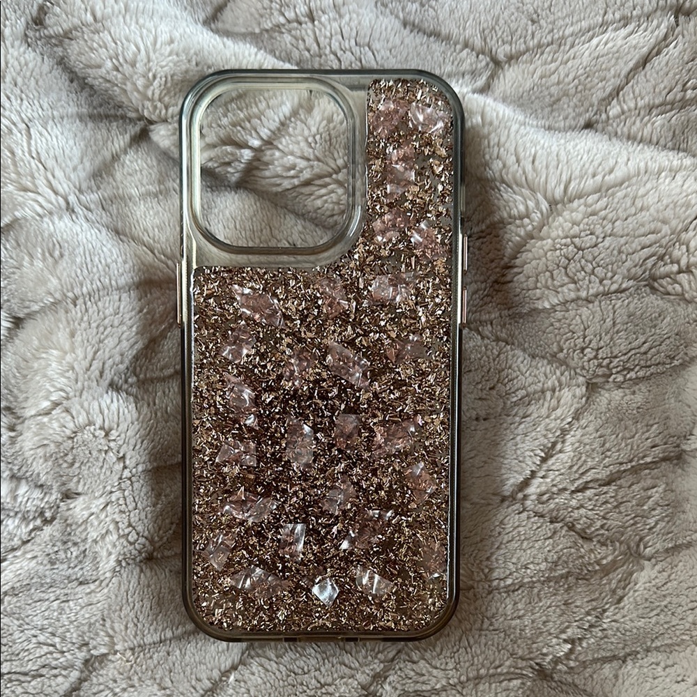 Glittery Gold Phone Case IPhone 14 Pro case